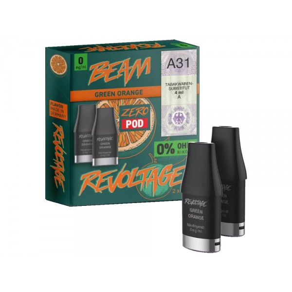 2x Revoltage Beam Prefilled Pod - Green Orange