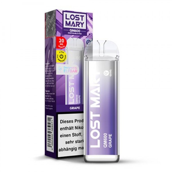 Lost Mary - QM600 Einweg E-Zigarette - Grape 20mg/ml