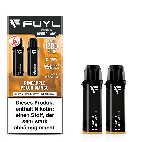 2x Fuyl by Dinner Lady Prefilled Pod - Pineapple Peach Mango 20mg/ml