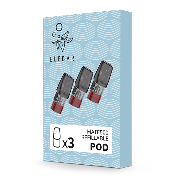 3x Elfbar MATE500 Refillable Pod 1.2 Ohm