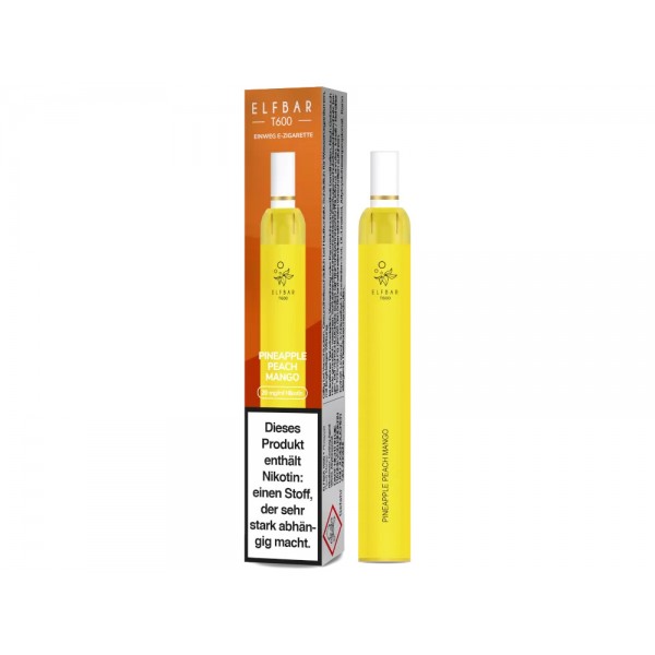 Elfbar T600 Einweg E-Zigarette - 20mg/ml Pineapple Peach Mango