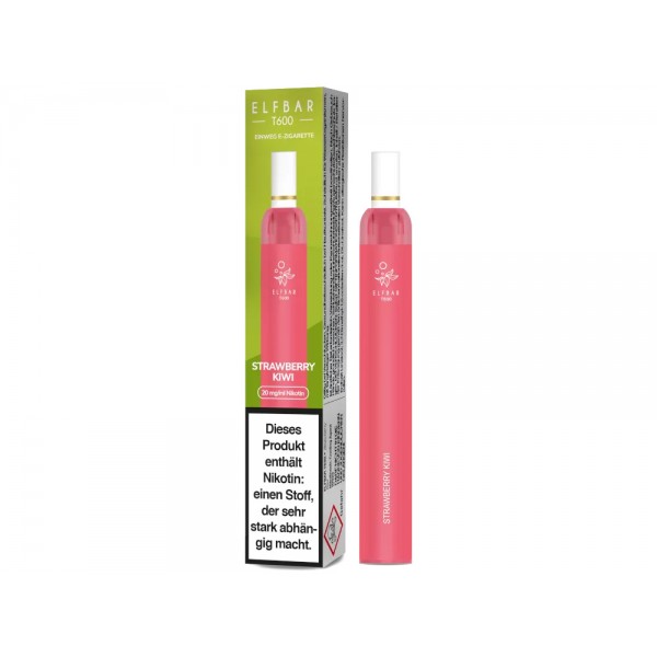 Elfbar T600 Einweg E-Zigarette - 20mg/ml Strawberry Kiwi