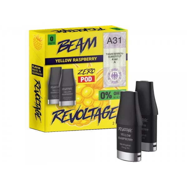 2x Revoltage Beam Prefilled Pod - Yellow Raspberry