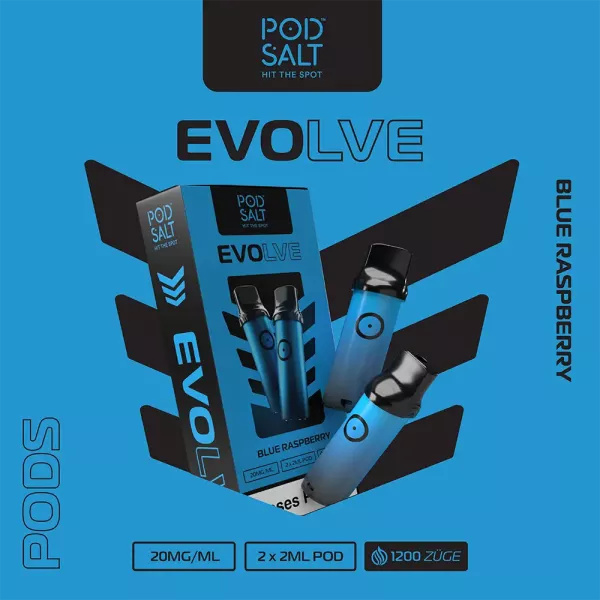 2x Pod Salt Evolve Prefilled Pod - Blue Raspberry 20mg