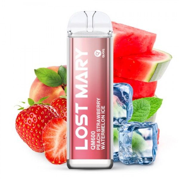 Lost Mary - QM600 Einweg E-Zigarette - Peach Strawberry Watermelon Ice 20mg/ml