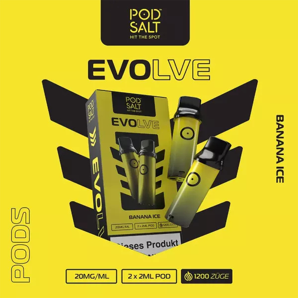 2x Pod Salt Evolve Prefilled Pod - Banana Ice 20mg