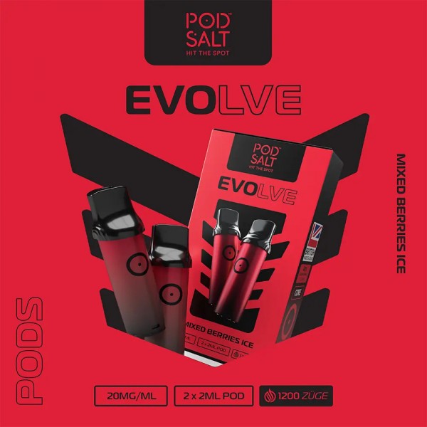 2x Pod Salt Evolve Prefilled Pod - Mixed Berries Ice 20mg