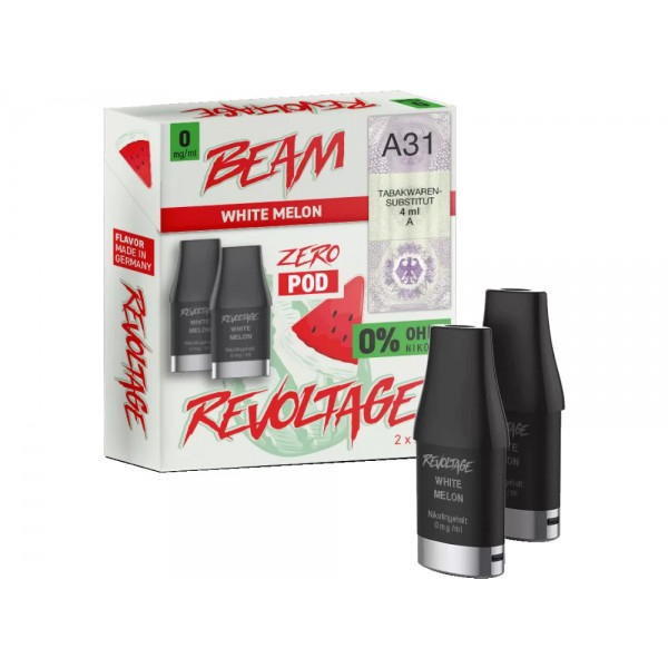 2x Revoltage Beam Prefilled Pod - White Melon