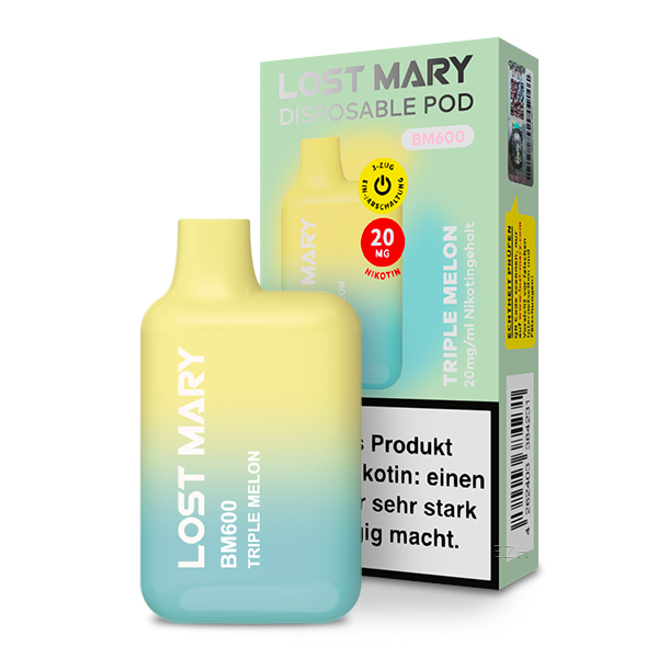 Lost Mary - BM600 CP Einweg E-Zigarette - Triple Melon 20mg/ml