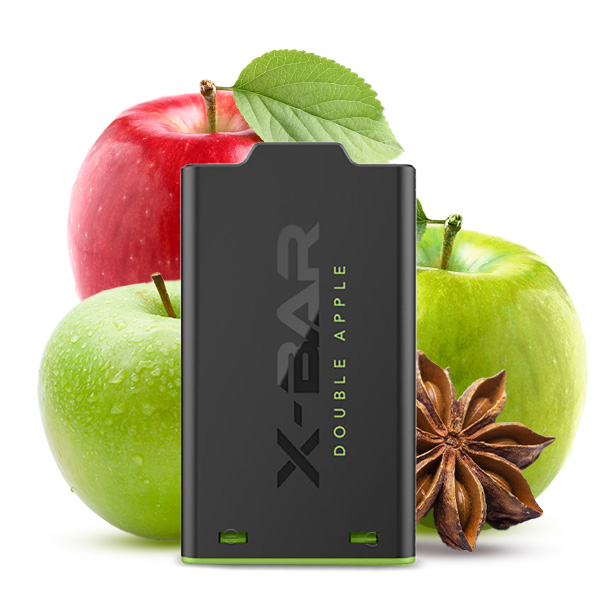 1x X-Shisha by X-Bar Prefilled Pod - Double Apple 0mg/ml