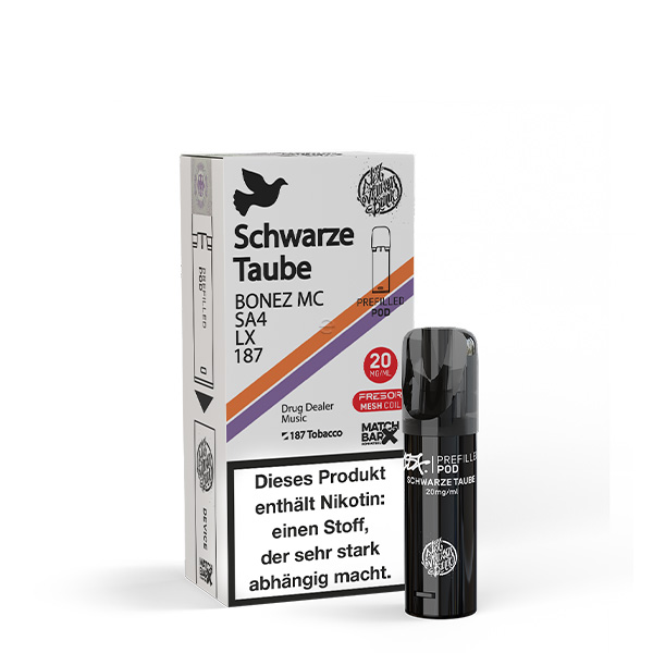 187 Strassenbande Prefilled Pod - Schwarze Taube 20mg/ml