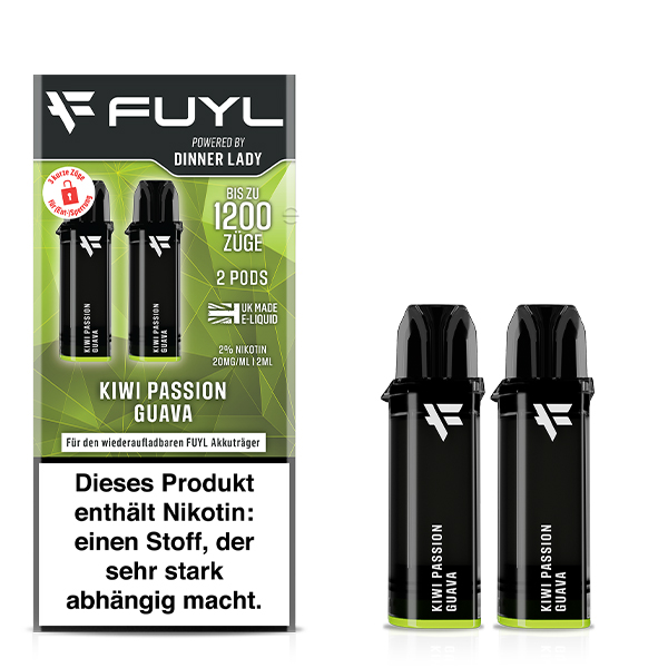 2x Fuyl by Dinner Lady Prefilled Pod - Kiwi Passion Guava 20mg/ml