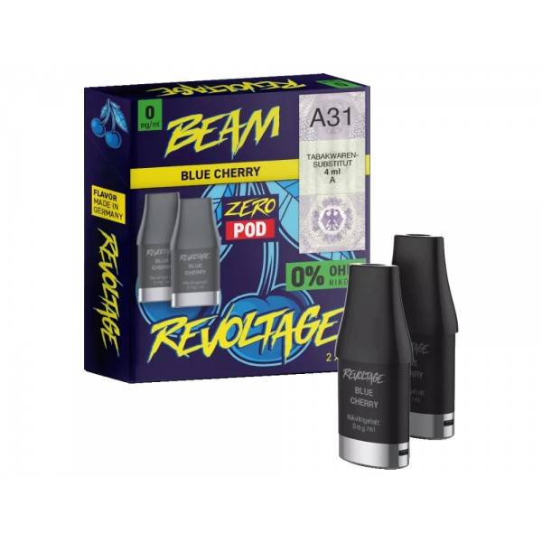 2x Revoltage Beam Prefilled Pod - Blue Cherry