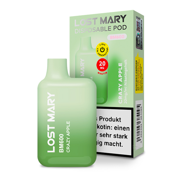 Lost Mary - BM600 CP Einweg E-Zigarette - Crazy Double Apple 20mg/ml