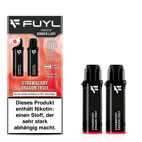 2x Fuyl by Dinner Lady Prefilled Pod - Strawberry Dragon Fruit 20mg/ml