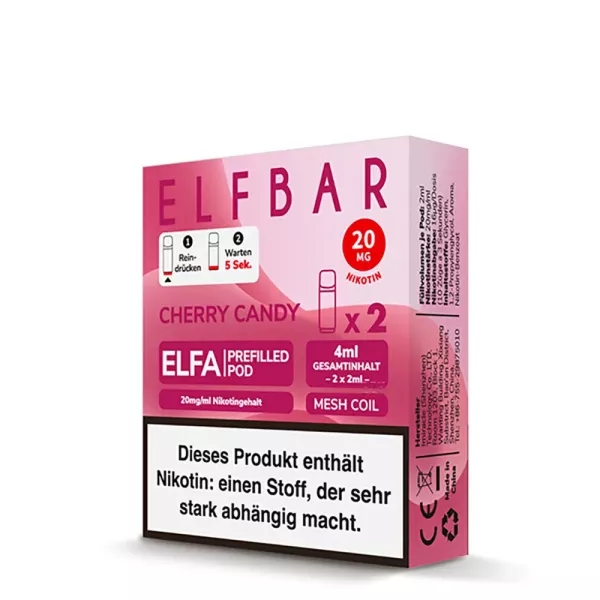 2x Elfbar Elfa CP Prefilled Pod - Cherry 20mg/ml