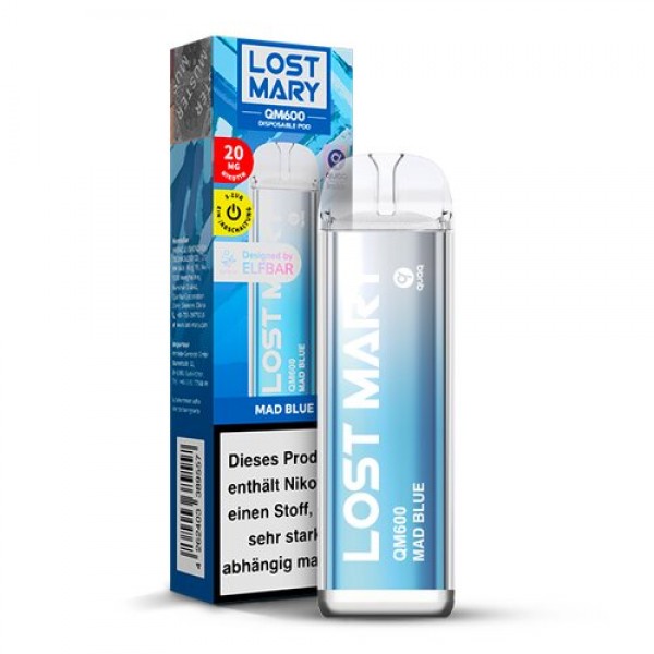 Lost Mary - QM600 Einweg E-Zigarette - Mad Blue 20mg/ml