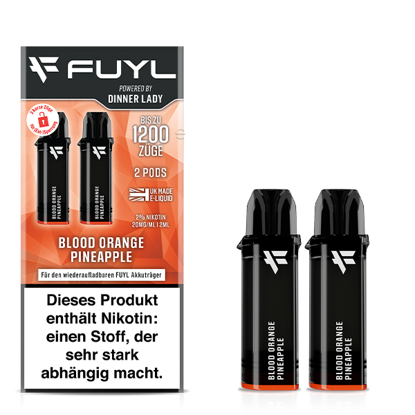 2x Fuyl by Dinner Lady Prefilled Pod - Blood Orange Pineapple 20mg/ml