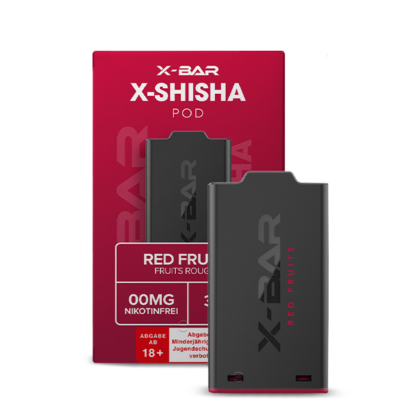 1x X-Shisha by X-Bar Prefilled Pod - Red Fruits 0mg/ml