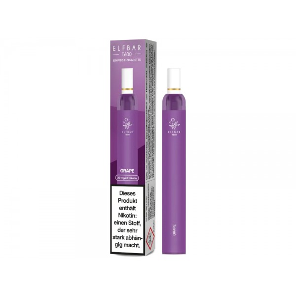 Elfbar T600 Einweg E-Zigarette - 20mg/ml Grape