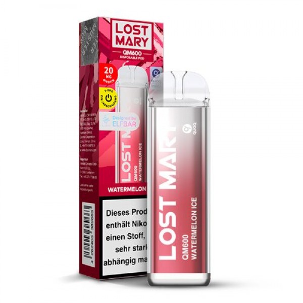 Lost Mary - QM600 Einweg E-Zigarette - Watermelon Ice 20mg/ml