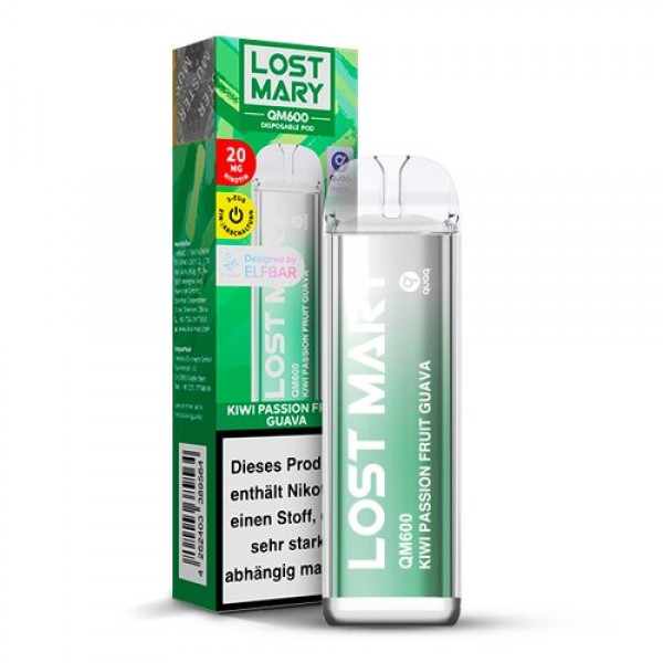 Lost Mary - QM600 Einweg E-Zigarette - Kiwi Passion Fruit Guava 20mg/ml