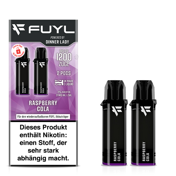 2x Fuyl by Dinner Lady Prefilled Pod - Raspberry Cola 20mg/ml