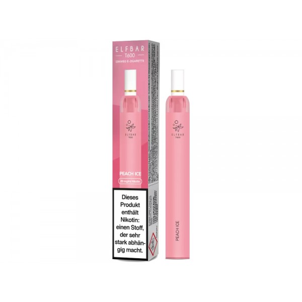 Elfbar T600 Einweg E-Zigarette - 20mg/ml Peach Ice / Juicy Peach