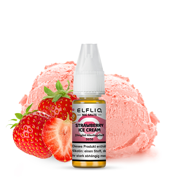 Elfliq Strawberry Ice Cream - 10ml Nikotinsalz-Liquid