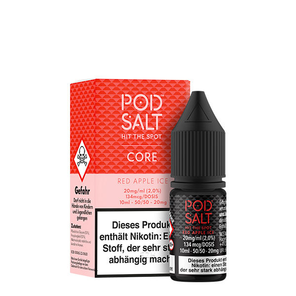 PodSalt - Red Apple Ice - 10ml Nikotinsalz-Liquid