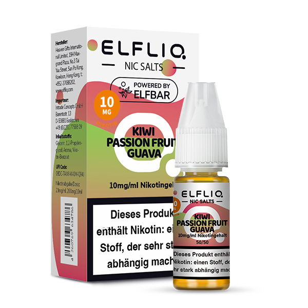 Elfliq Kiwi Passion Fruit Guava - 10ml Nikotinsalz-Liquid