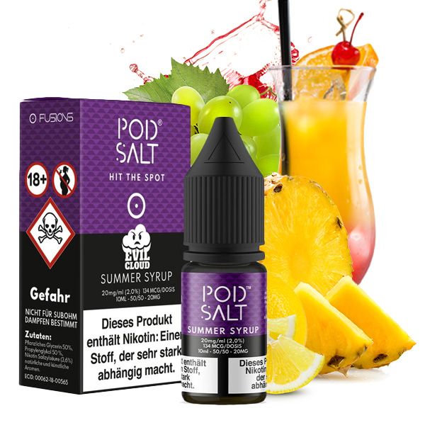 PodSalt - Fusion Summer Syrup - 10ml Nikotinsalz-Liquid