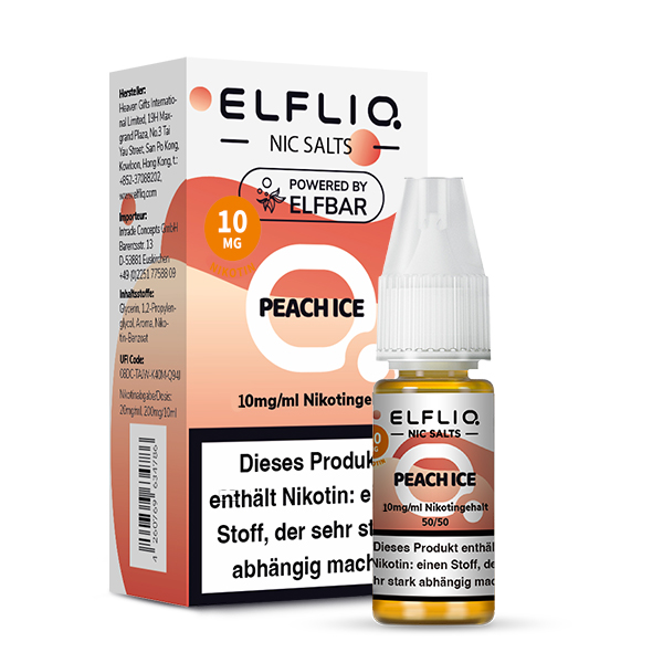 Elfliq Peach Ice - 10ml Nikotinsalz-Liquid