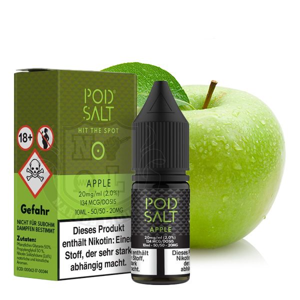 PodSalt - Apple - 10ml Nikotinsalz-Liquid