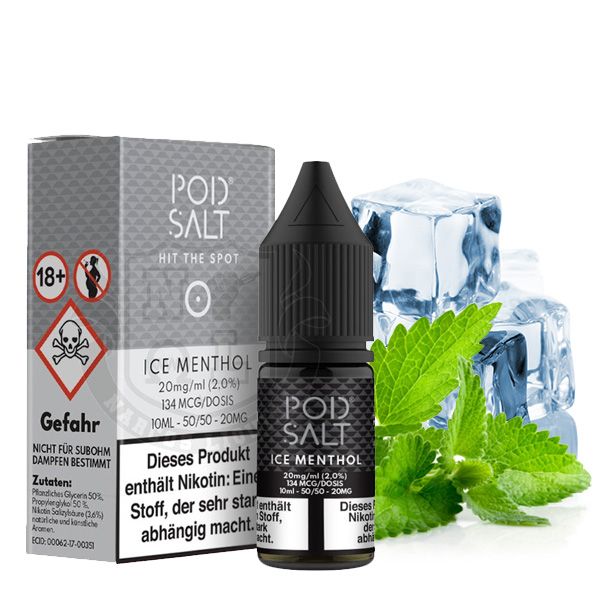 PodSalt - Ice Menthol - 10ml Nikotinsalz-Liquid