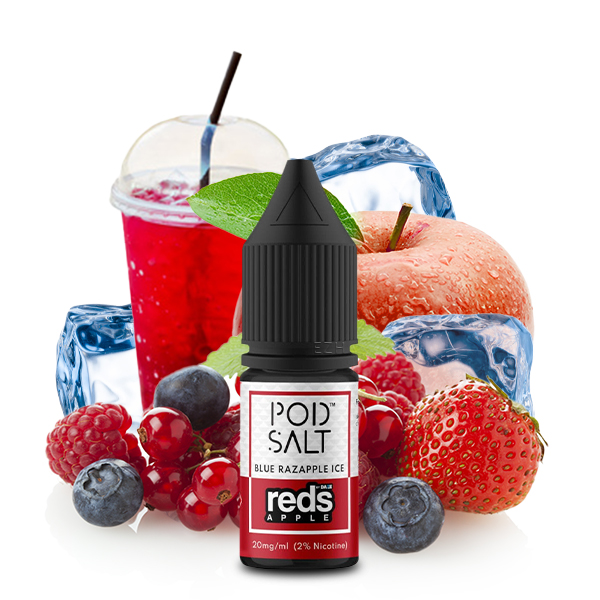 PodSalt - Fusion Reds Apple Blue Razapple Ice - 10ml Nikotinsalz-Liquid