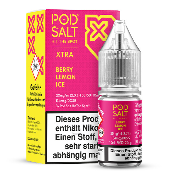 PodSalt - Xtra Berry Lemon Ice - 10ml Nikotinsalz-Liquid