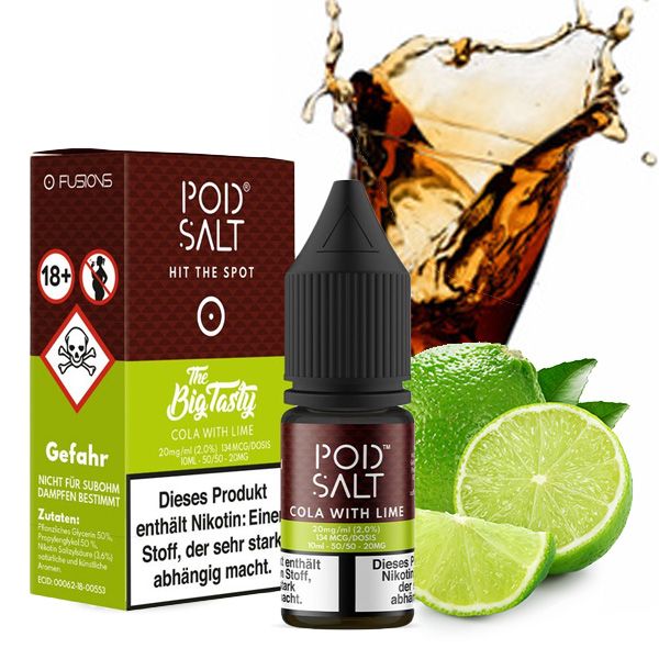 PodSalt - Fusion Cola with Lime - 10ml Nikotinsalz-Liquid