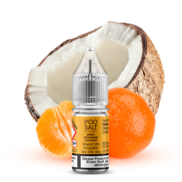 PodSalt - Xtra Sweet Tangerine Coconut - 10ml Nikotinsalz-Liquid