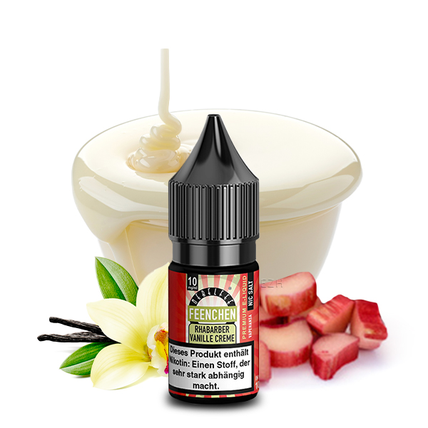 Rhabarber Vanillecreme Feenchen - 10ml Nikotinsalz-Liquid