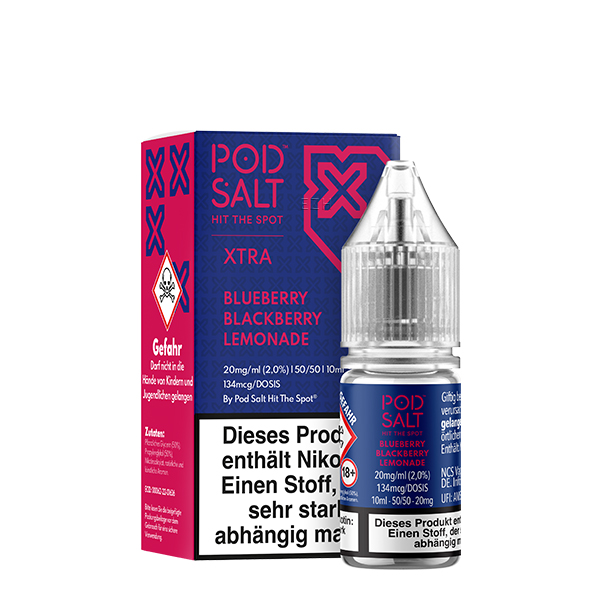 PodSalt - Xtra Blueberry Blackberry Lemonade - 10ml Nikotinsalz-Liquid