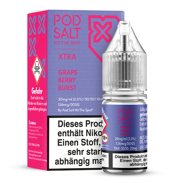 PodSalt - Xtra Grape Berry Burst - 10ml Nikotinsalz-Liquid