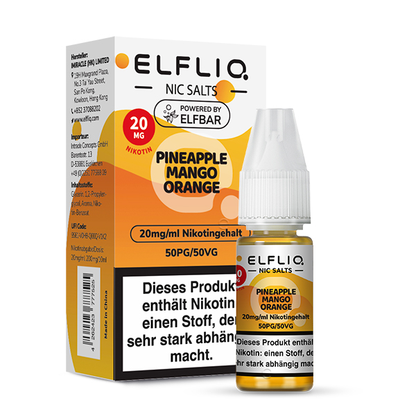 Elfliq Pineapple Mango Orange - 10ml Nikotinsalz-Liquid