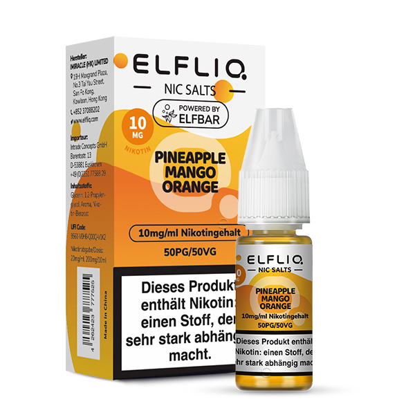 Elfliq Pineapple Mango Orange - 10ml Nikotinsalz-Liquid