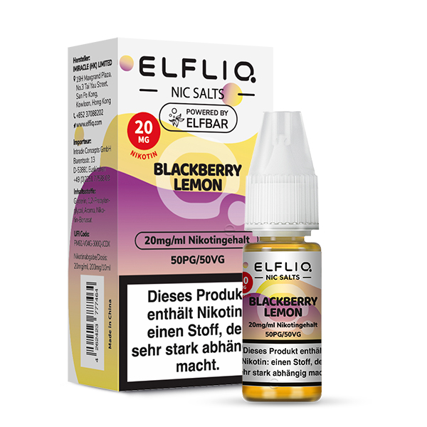 Elfliq Blackberry Lemon - 10ml Nikotinsalz-Liquid