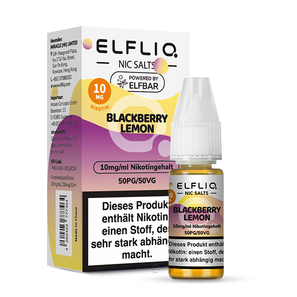 Elfliq Blackberry Lemon - 10ml Nikotinsalz-Liquid