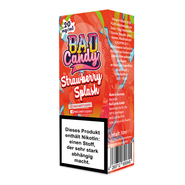 Strawberry Splash - 10ml Nikotinsalz-Liquid