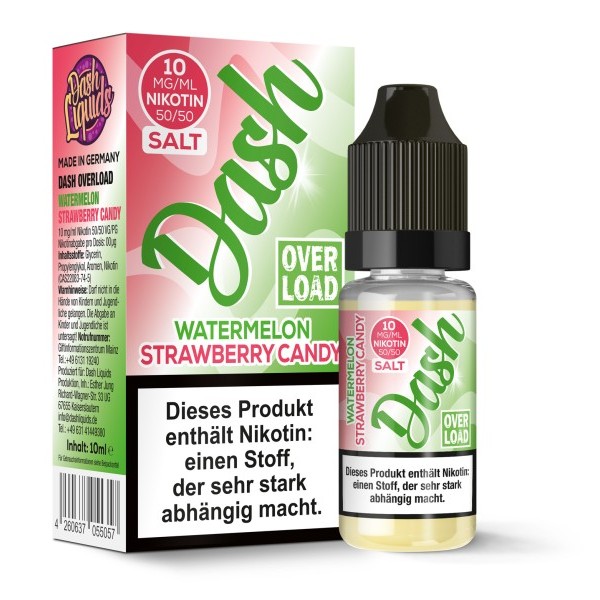 Dash Overload - Watermelon Strawberry Candy - 10ml Nikotinsalz Liquid