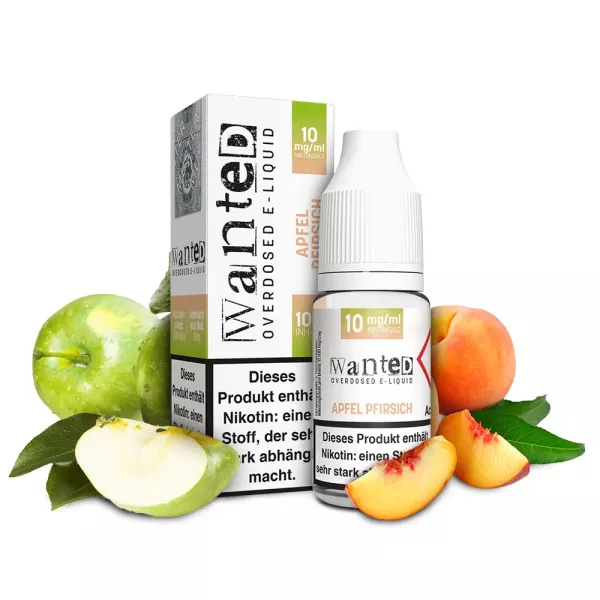 Apfel Pfirsich - 10ml Nikotinsalz-Liquid