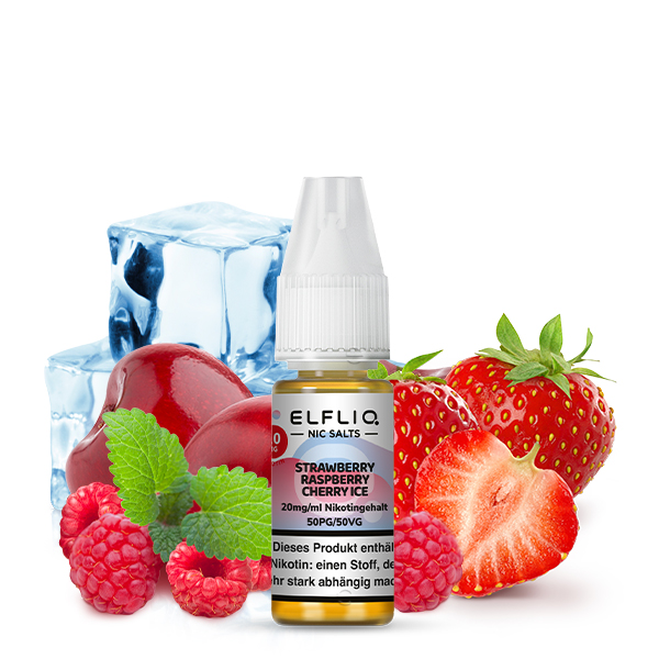 Elfliq Strawberry Raspberry Cherry Ice - 10ml Nikotinsalz-Liquid